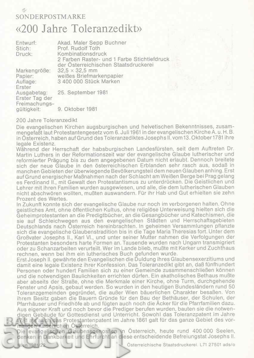 Map maximum Austria 1981 with price 1.50 BGN | € 0.77 Map maximum Austria 1981 with price 1.50 BGN | € 0.77