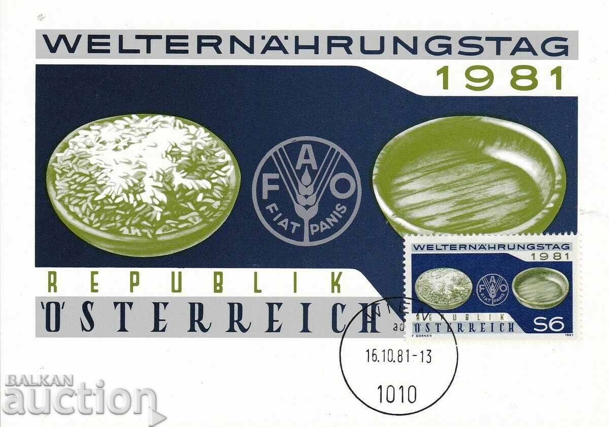 Карта максимум Aвстрия 1981 FAO