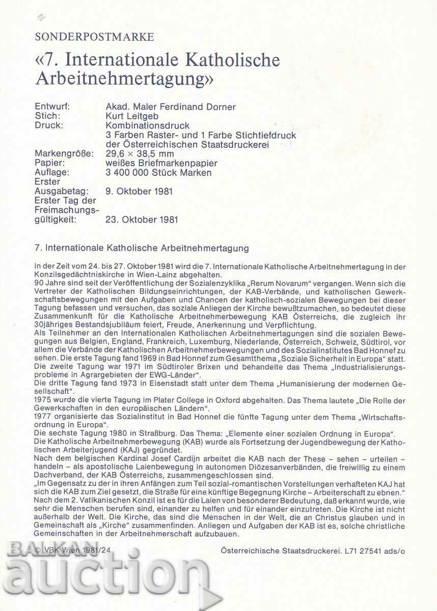 Map maximum Austria 1981 with price € 0.80 | 1.56 BGN Map maximum Austria 1981 with price € 0.80 | 1.56 BGN