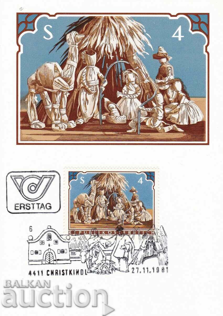 Harta maxima Austria 1981 Craciun Harta maxima Austria 1981 Craciun