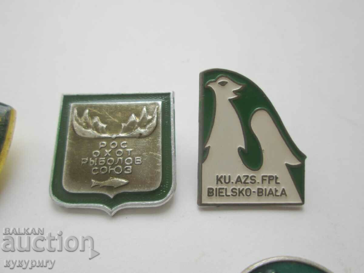 Auction Lot of 10 old hunting hunting Soc badges signs Auction Lot of 10 old hunting hunting Soc badges signs