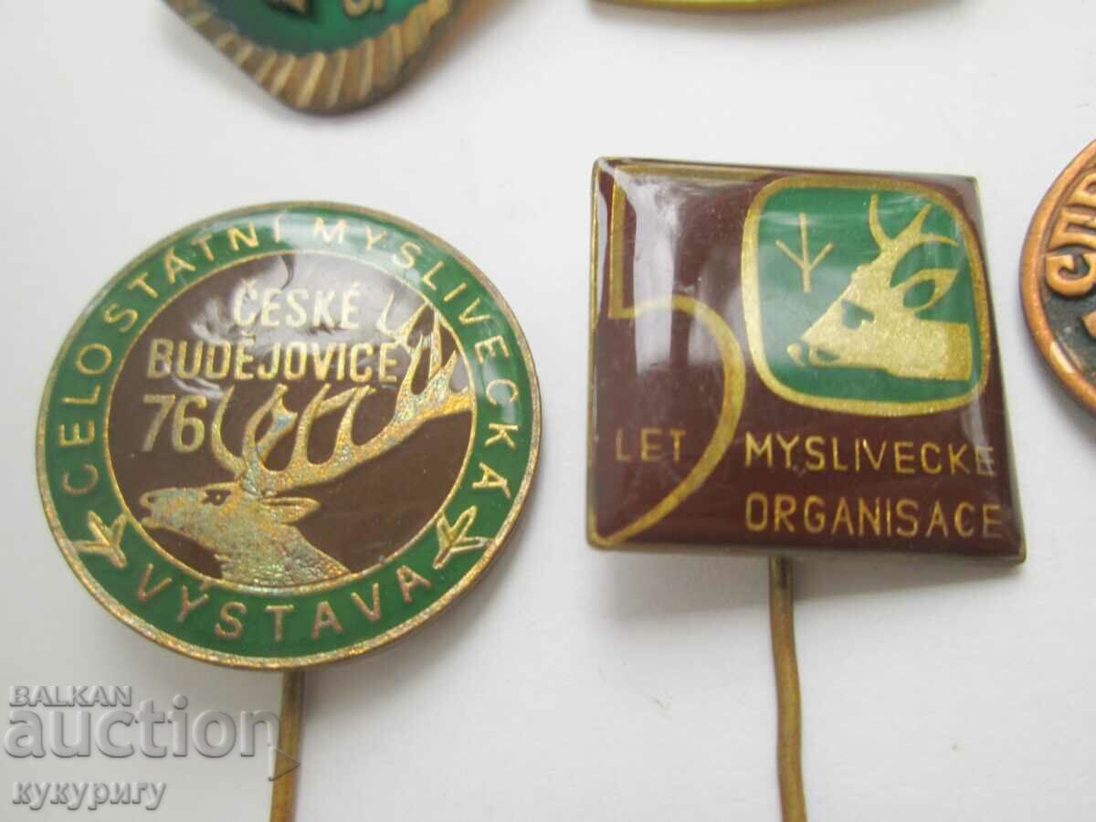 Delivery of Lot of 10 old hunting hunting Soc badges signs Delivery of Lot of 10 old hunting hunting Soc badges signs