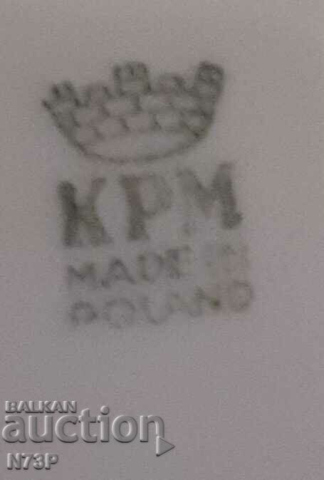 OLD PORCELAIN PLATE. KPM. MADE IN POLAND. - 5 OLD PORCELAIN PLATE. KPM. MADE IN POLAND. - 5