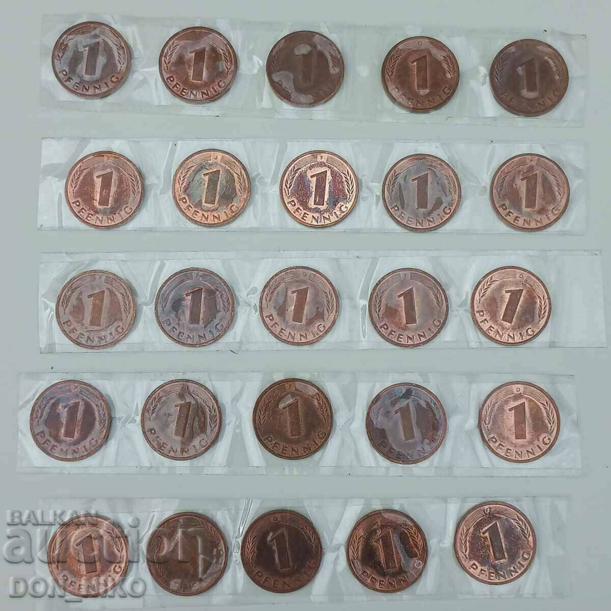 1 Pfenning 65 Pieces From 1950 to 1996 with price 150.00 BGN | € 76.69 1 Pfenning 65 Pieces From 1950 to 1996 with price 150.00 BGN | € 76.69