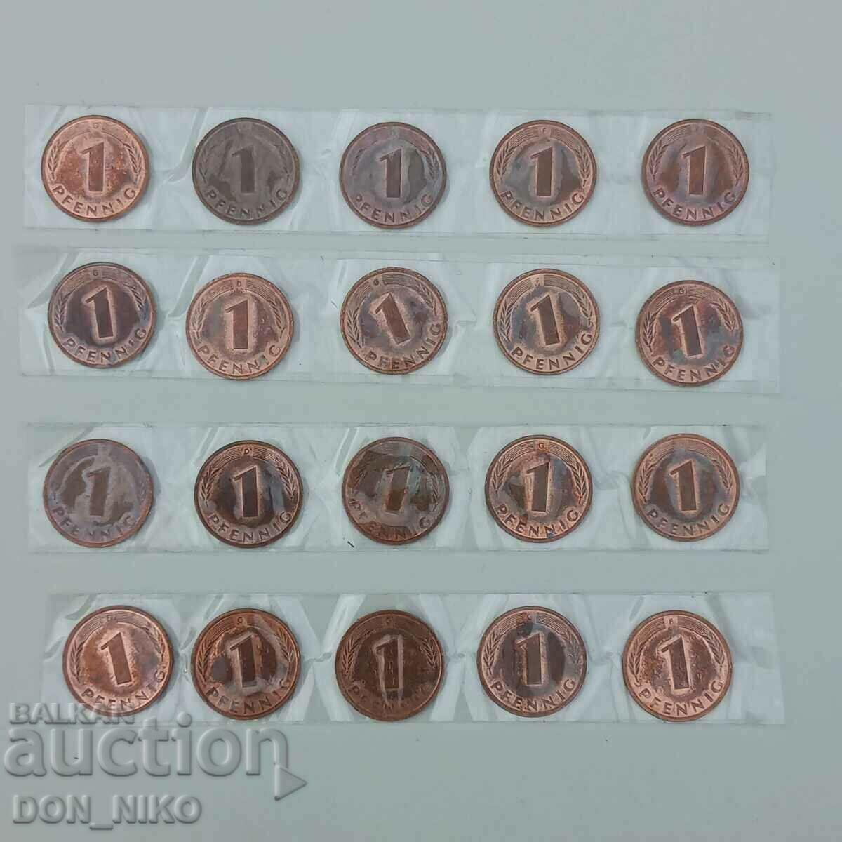 Auction 1 Pfenning 65 Pieces From 1950 to 1996 Auction 1 Pfenning 65 Pieces From 1950 to 1996