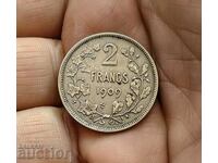 2 francs 1909 Belgium