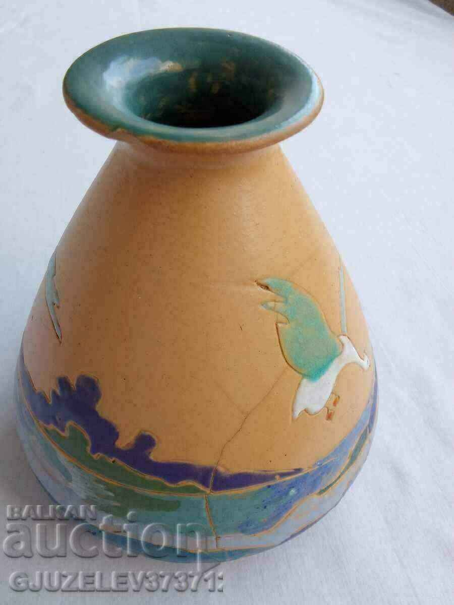 Majolica vase signed by the author - 1930 - 7 Majolica vase signed by the author - 1930 - 7