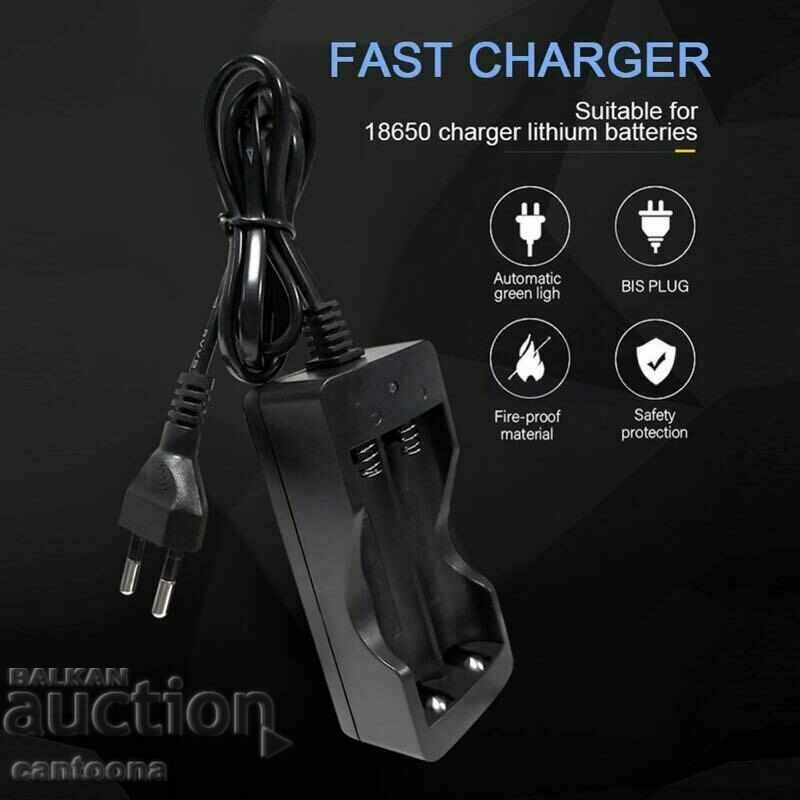 Auction Dual charger for Li Ion batteries 18650 - 3.7 V Auction Dual charger for Li Ion batteries 18650 - 3.7 V