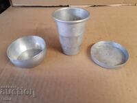 Old metal folding travel cup