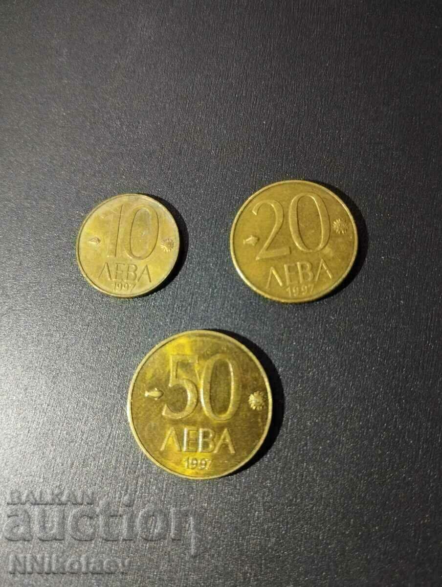 Πλήρης παρτίδα νομισμάτων 1997 Βουλγαρία 3 τεμάχια
