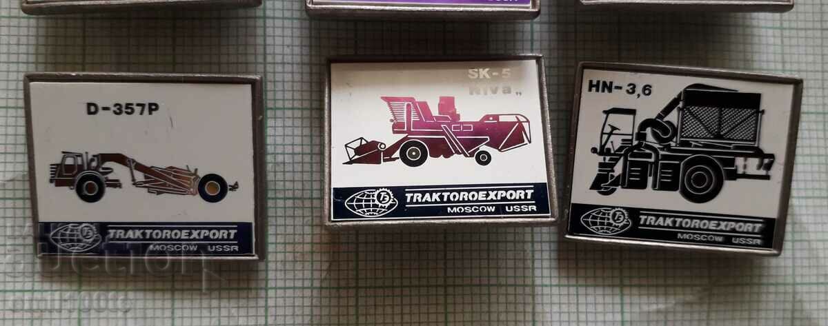 Delivery of Set of badges Tractors and other agricultural machines USSR Delivery of Set of badges Tractors and other agricultural machines USSR