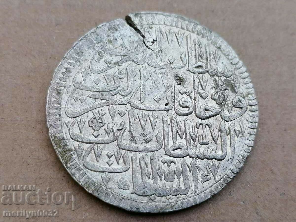Ottoman silver coin 19.5 grams silver 465/1000 1115 year - 7 Ottoman silver coin 19.5 grams silver 465/1000 1115 year - 7