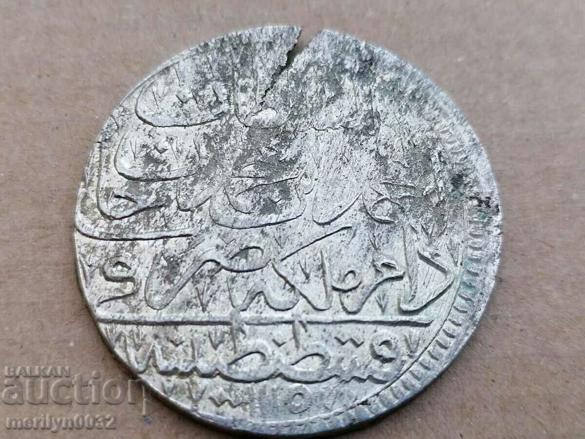 Ottoman silver coin 19.5 grams silver 465/1000 1115 year Ottoman silver coin 19.5 grams silver 465/1000 1115 year