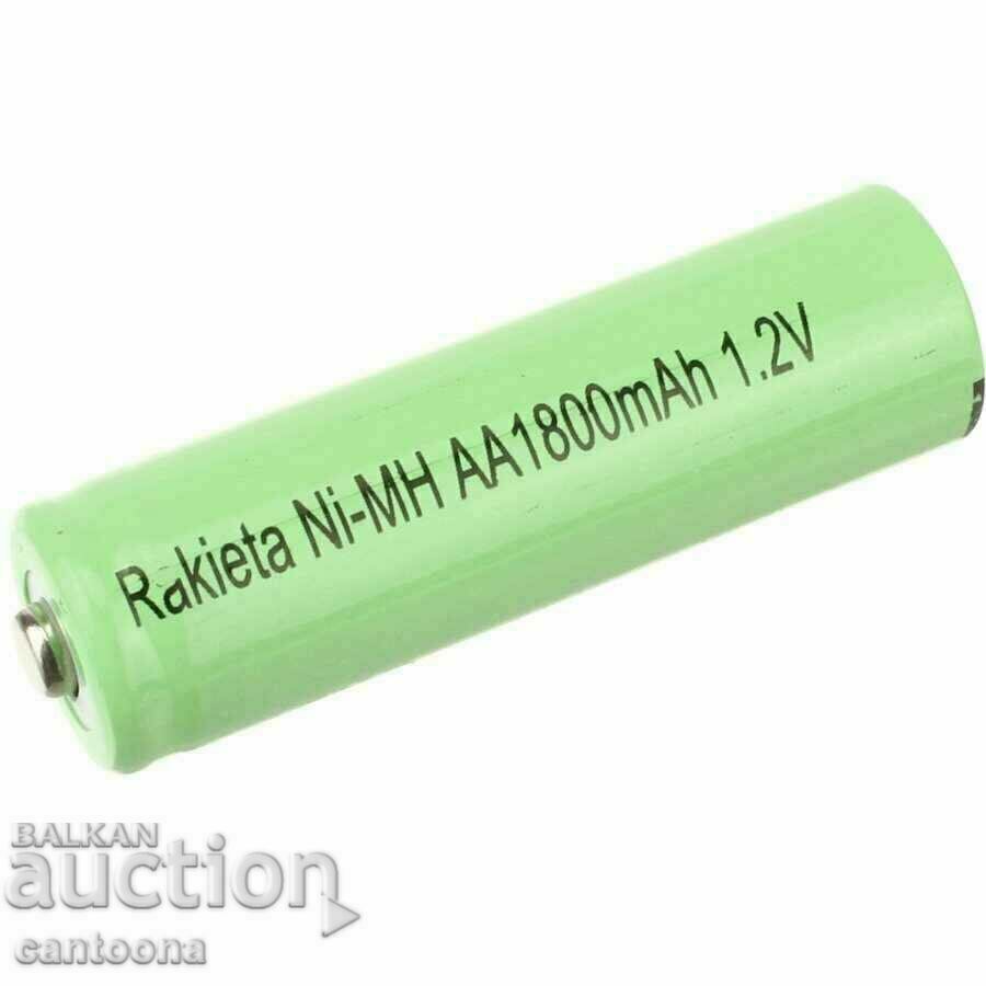 Επαναφορτιζόμενη μπαταρία AA Rakieta 1800 mAh, Ni-MH