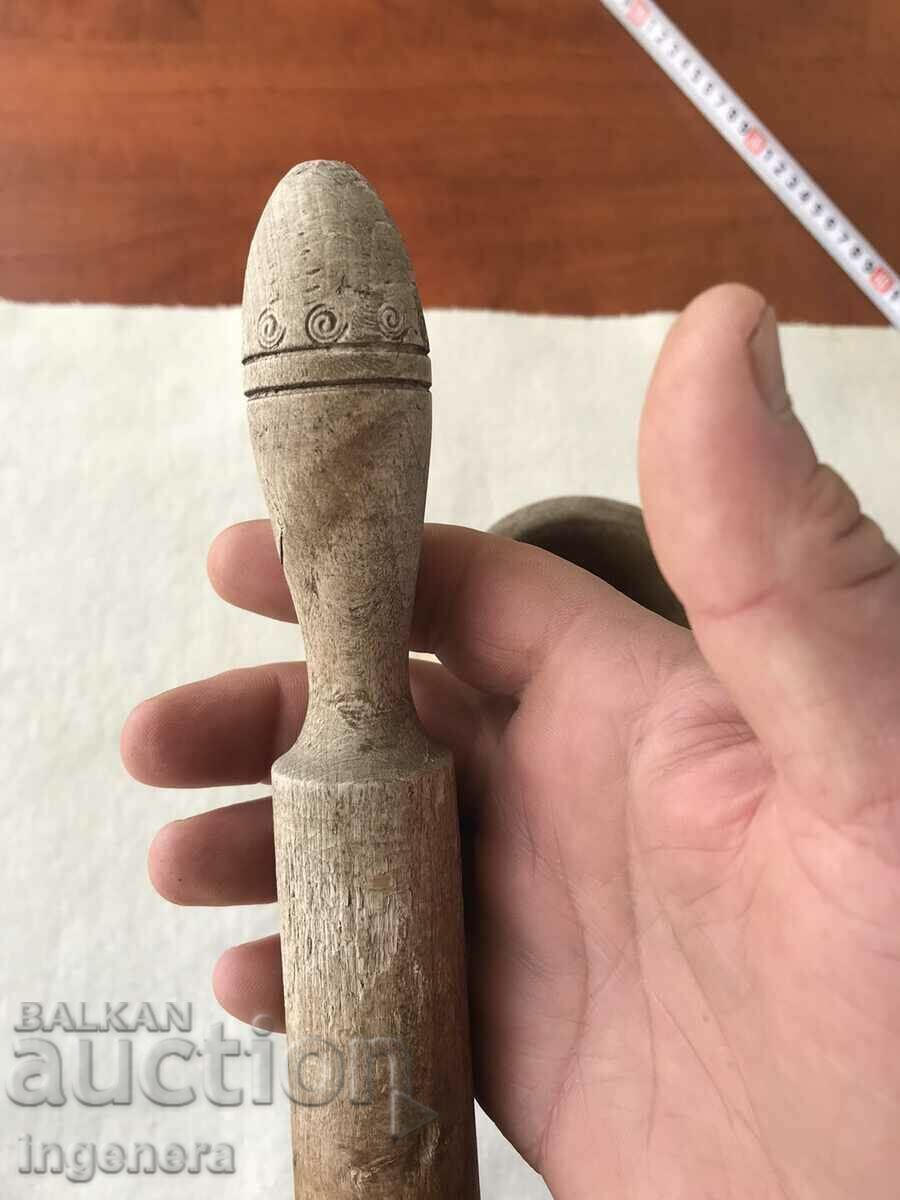 Delivery of LARGE WOODEN MORTAR AND HAMMER ANTIQUE Delivery of LARGE WOODEN MORTAR AND HAMMER ANTIQUE