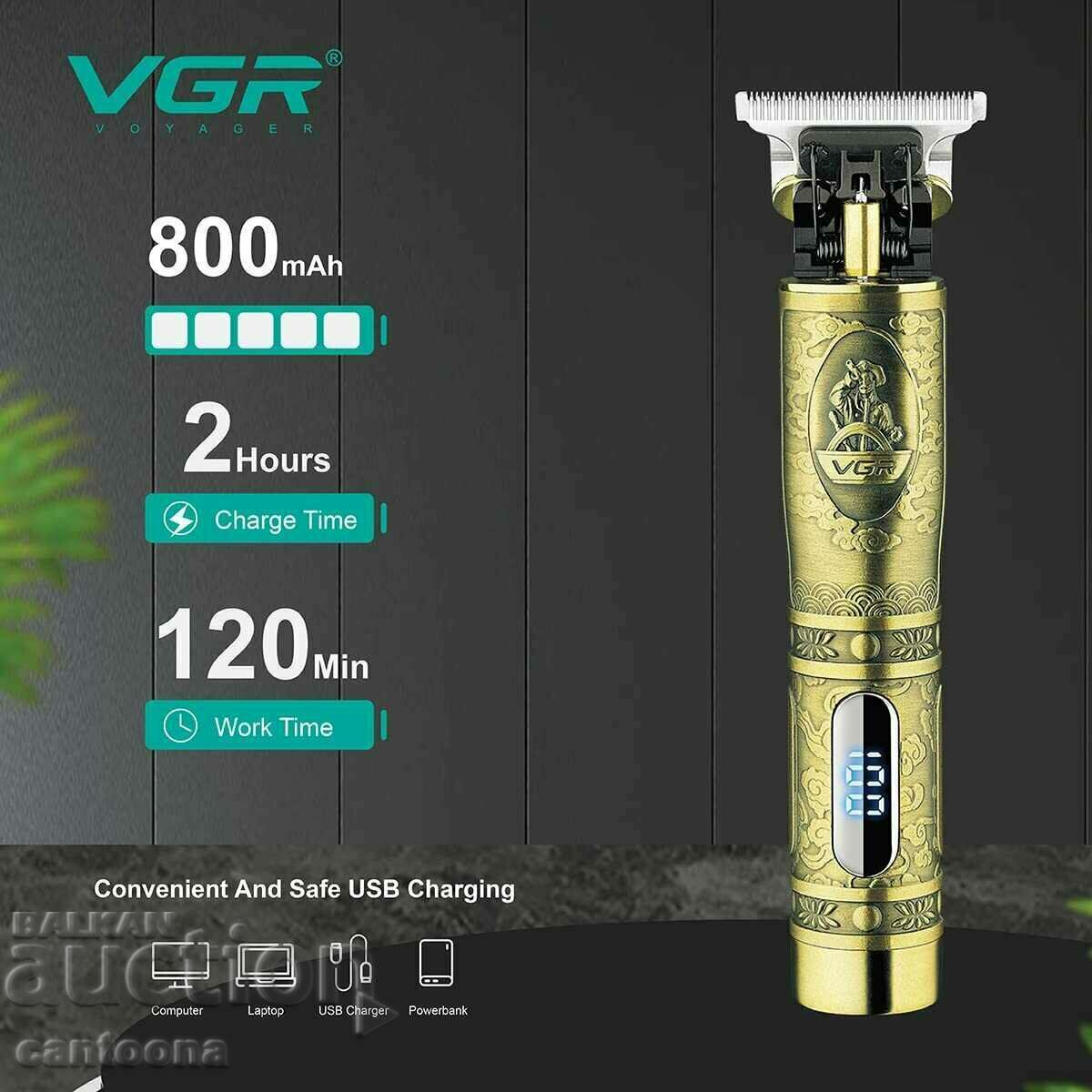 Auction VGR V-091 cordless hair trimmer, metal blade, USB Auction VGR V-091 cordless hair trimmer, metal blade, USB