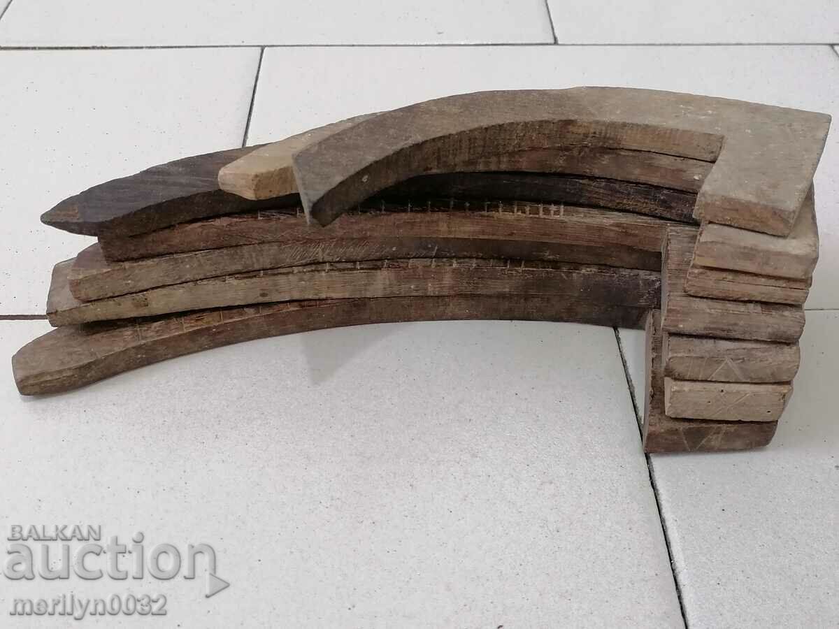 Delivery of Old cooper's bows bow 7pcs patterns yarns wooden models Delivery of Old cooper's bows bow 7pcs patterns yarns wooden models