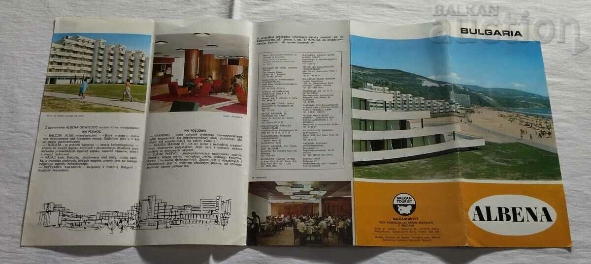 ALBENA RESORT BROCHURE CZECH LANGUAGE 197.. with price 3.00 BGN | € 1.53 ALBENA RESORT BROCHURE CZECH LANGUAGE 197.. with price 3.00 BGN | € 1.53