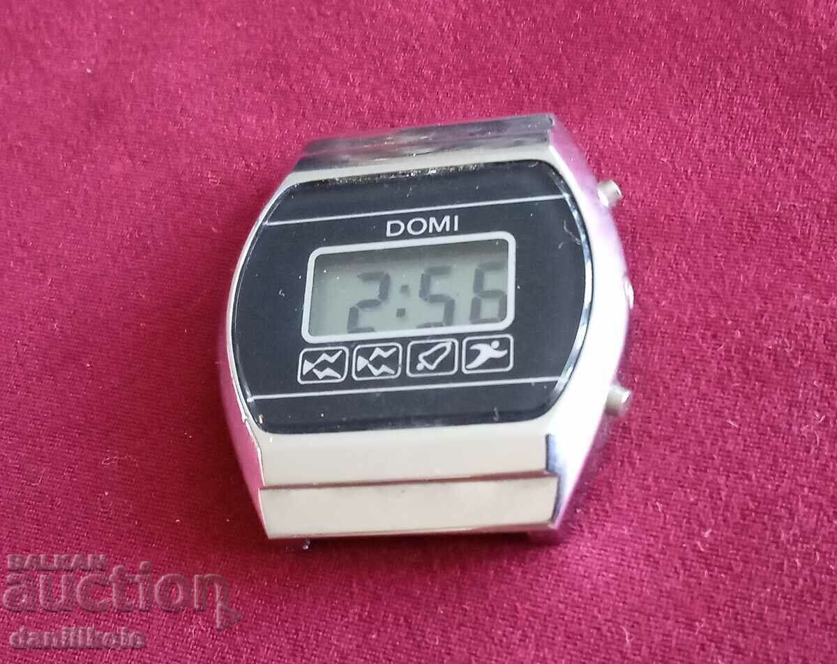 *$*Y*$* OLD DOMI ELECTRONIC CLOCK - WORKING *$*Y*$*