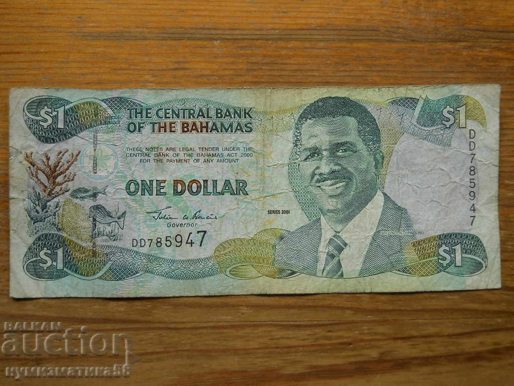 1 dollar 2001 - Bahamas ( G )