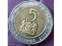 5 șilingi Kenya 2005