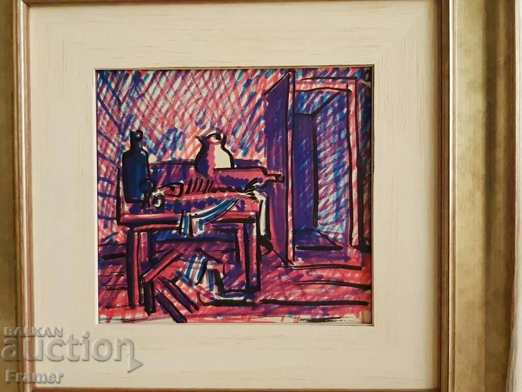Delivery of Atanas Yaranov 1940-1988 Interior Still Life Original Delivery of Atanas Yaranov 1940-1988 Interior Still Life Original