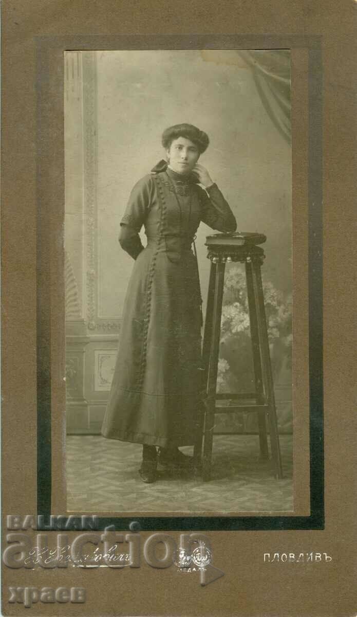 OLD PHOTO - CARDBOARD - H. HERSHKOVICH - PLOVDIV - G074