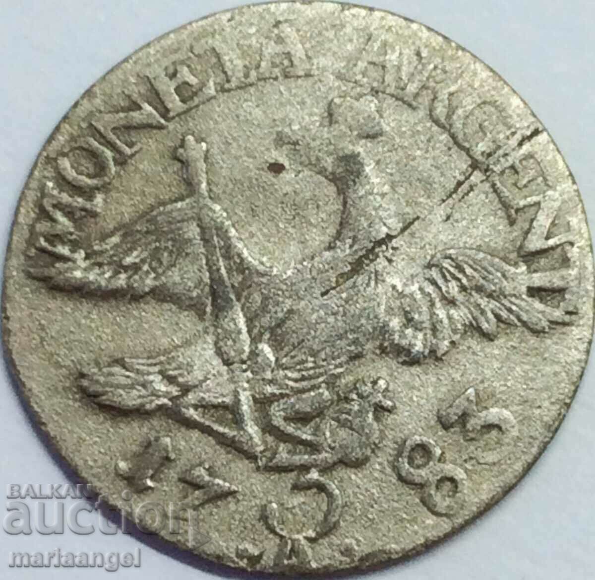 3 гроша 1783 Прусия Фридрих Боруски  сребро
