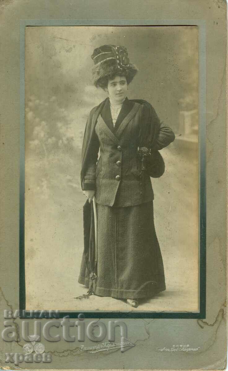 OLD PHOTO - CARDBOARD - D. KARASTOYANOV - SOFIA - B002