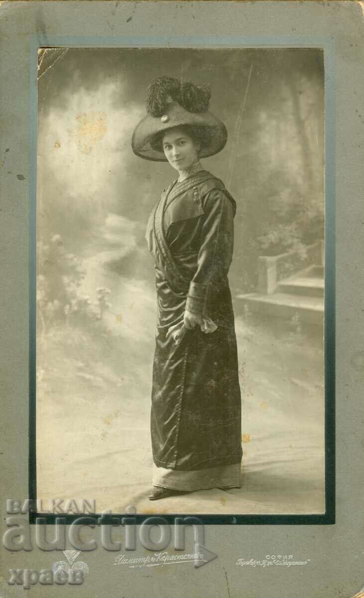 OLD PHOTO - CARDBOARD - D. KARASTOYANOV - SOFIA - B003