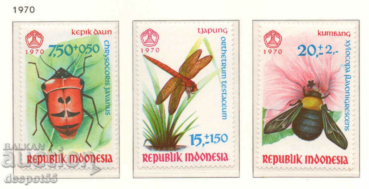 1970. Индонезия. Насекоми.