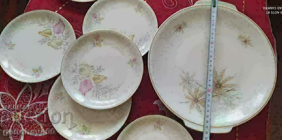 Bavaria Porcelain Cake Service, Gold Rim with price 50.00 BGN | € 25.56 Bavaria Porcelain Cake Service, Gold Rim with price 50.00 BGN | € 25.56