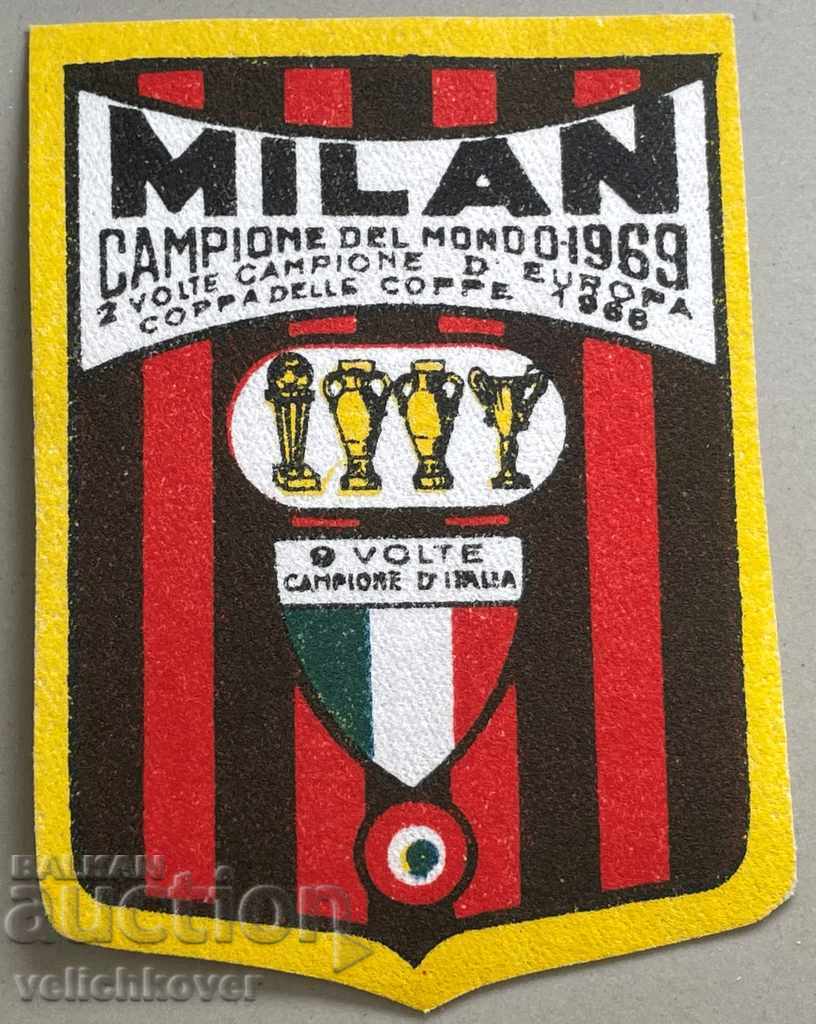 30040 Италия емблеча Футболен клуб Милан 1968г.
