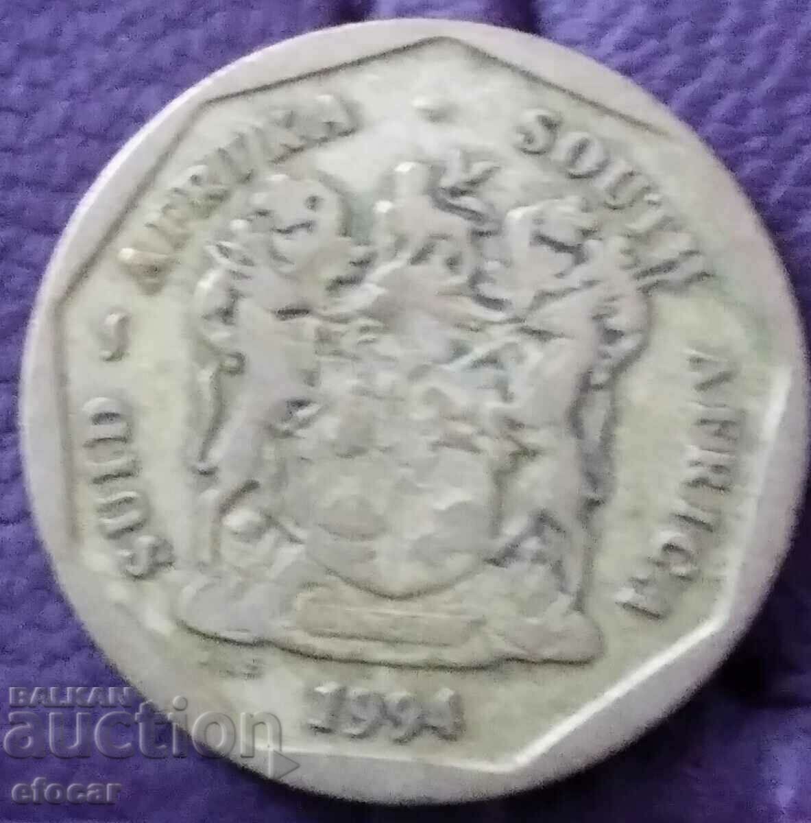 50 cent South Africa 1994 with price 3.00 BGN | € 1.53