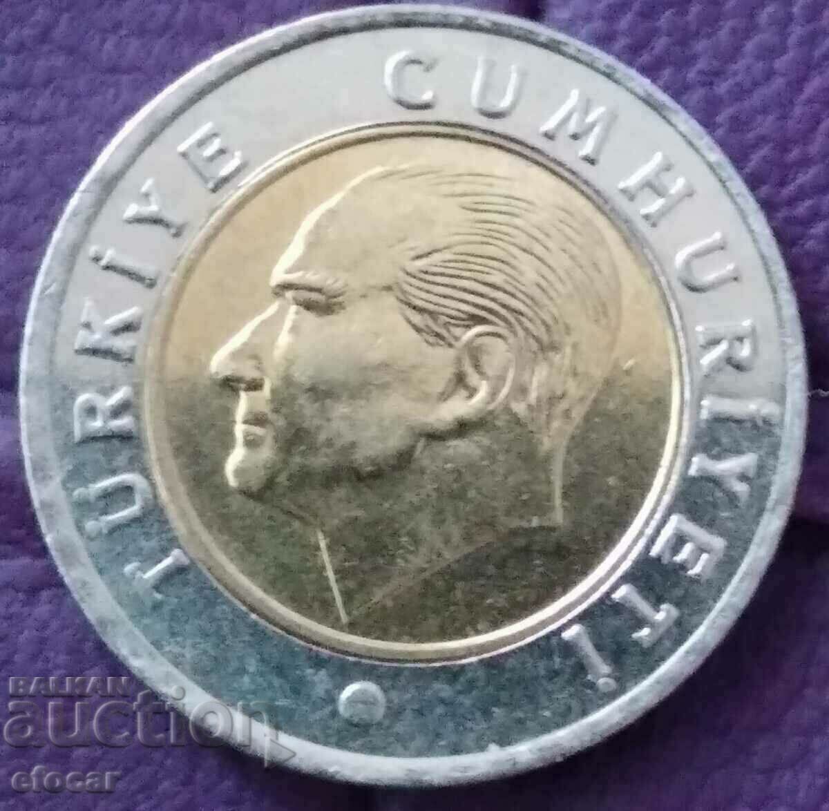 1 lira Turkey 2022 with price € 0.70 | 1.37 BGN