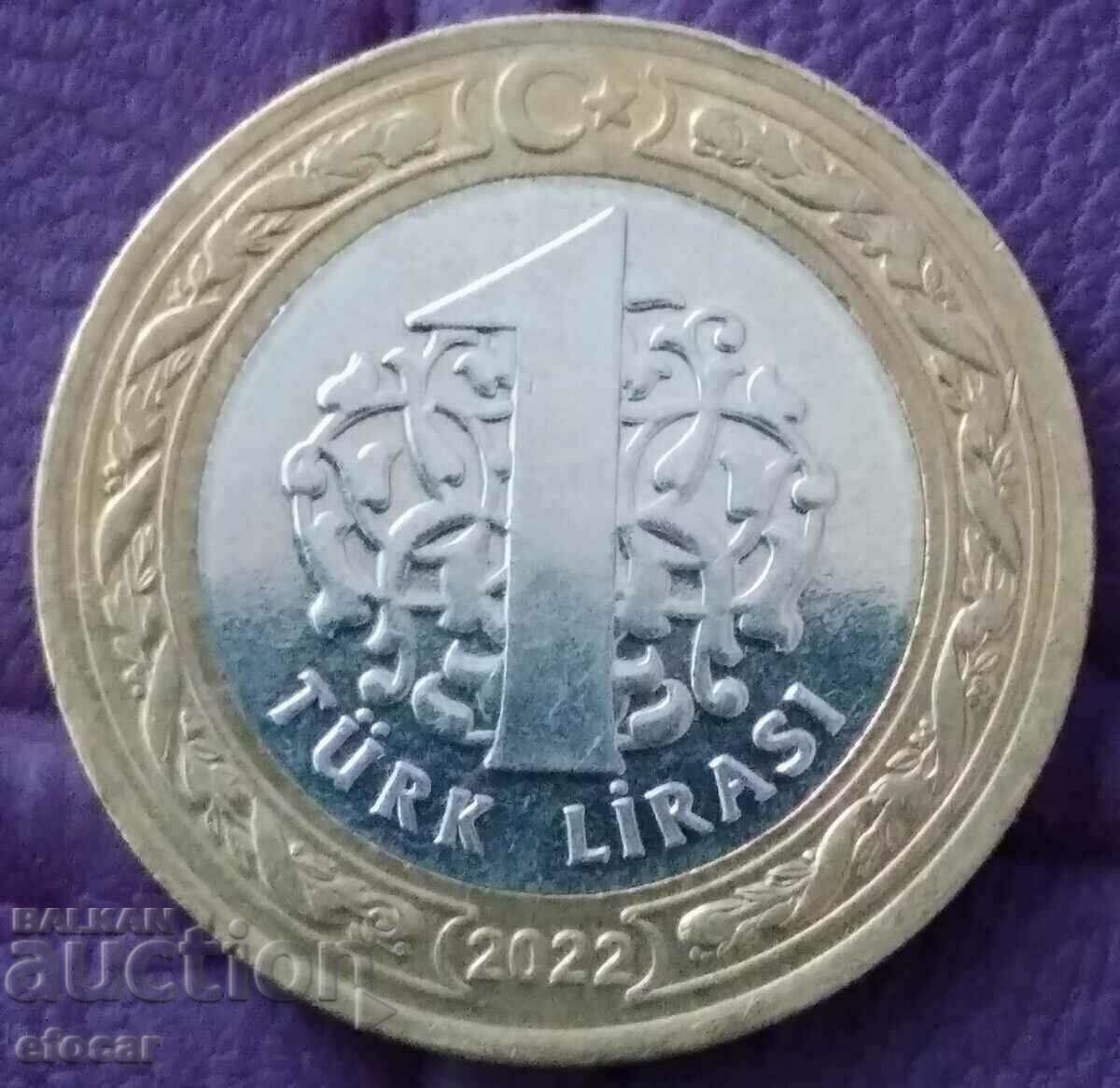 1 lira Turcia 2022