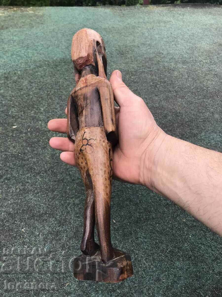 Licitație FIGURA LEMN PLASTIC SCULPTURA STATUETA SCULPTURA ABONS