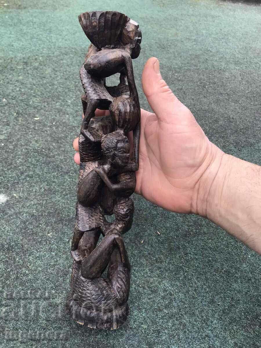 FIGURE WOOD PLASTIC CARVING STATUETTE SCULPTURE EBONY with price 137.00 BGN | € 70.05