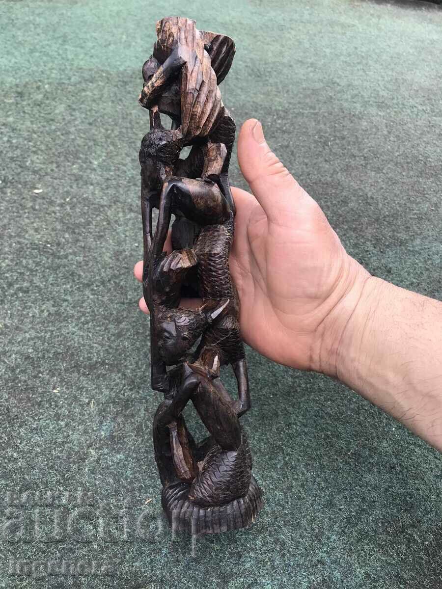 Auction  FIGURE WOOD PLASTIC CARVING STATUETTE SCULPTURE EBONY