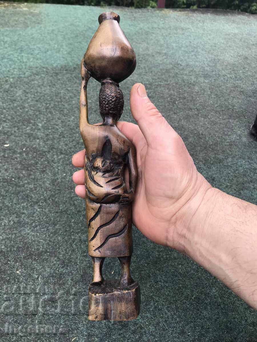 FIGURE WOOD PLASTIC CARVING STATUETTE SCULPTURE EBONY - 5 FIGURE WOOD PLASTIC CARVING STATUETTE SCULPTURE EBONY - 5