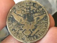 USA America 1/2 Dollar 1909 S San Francisco Silver Coin