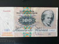 Denmark 100 kroner 1972