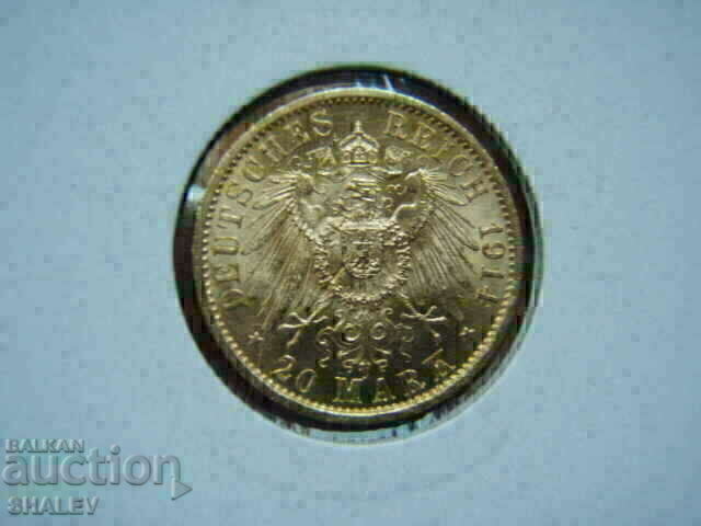 Livrarea 20 Marci 1914 Prusia / Germania (Prusia) / 1 - AU/Unc (aur)