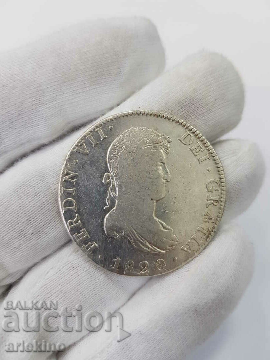 Сребърна Испанска монета Талер 1820