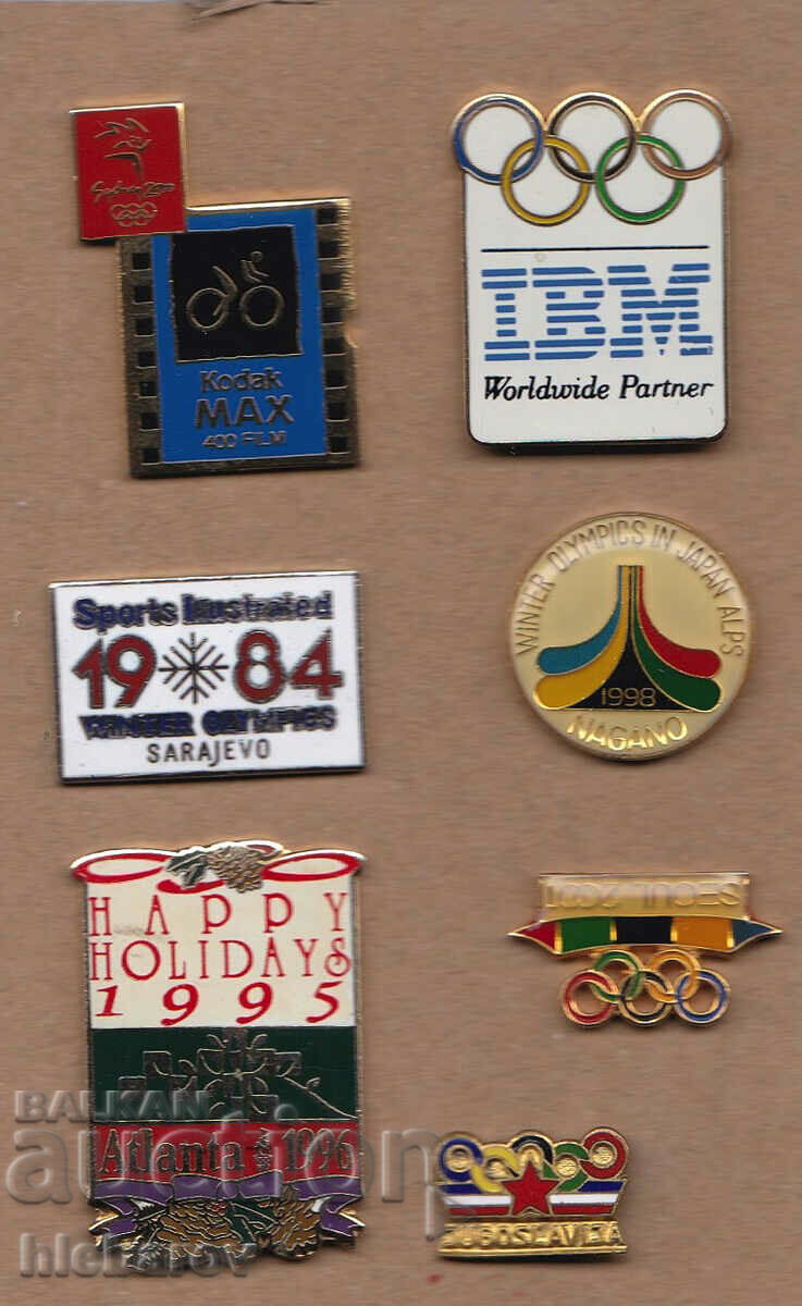 Olympic badges - committees, applications, sponsorship, 26 pcs with price 200.00 BGN | € 102.26 Olympic badges - committees, applications, sponsorship, 26 pcs with price 200.00 BGN | € 102.26