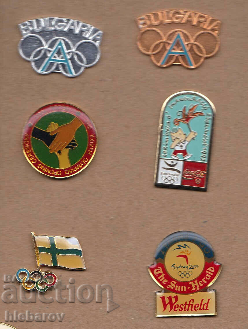 Delivery of Olympic badges - committees, applications, sponsorship, 26 pcs Delivery of Olympic badges - committees, applications, sponsorship, 26 pcs