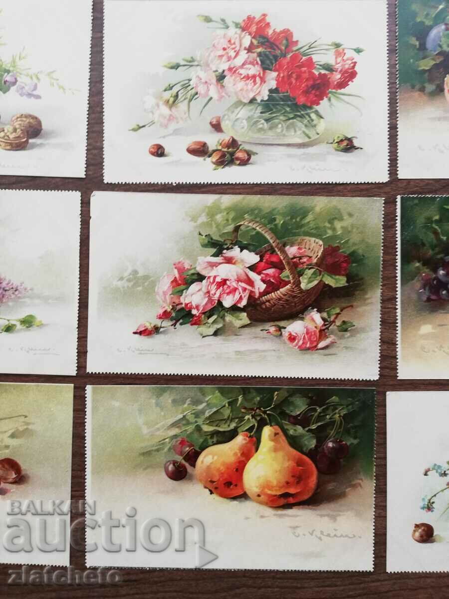 Auction Postcard early 20th century. 9 number Auction Postcard early 20th century. 9 number