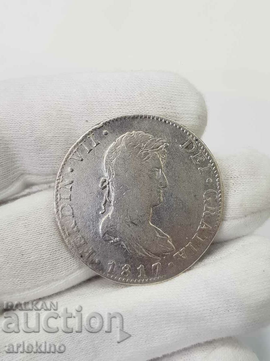 Monedă spaniolă de argint Thaler 1817