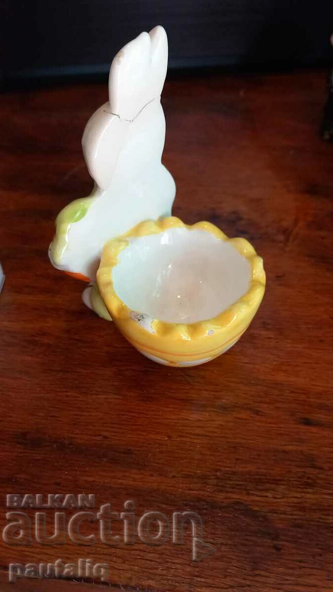 Auction EASTER EGG HOLDER RABBIT PORCELAIN Auction EASTER EGG HOLDER RABBIT PORCELAIN