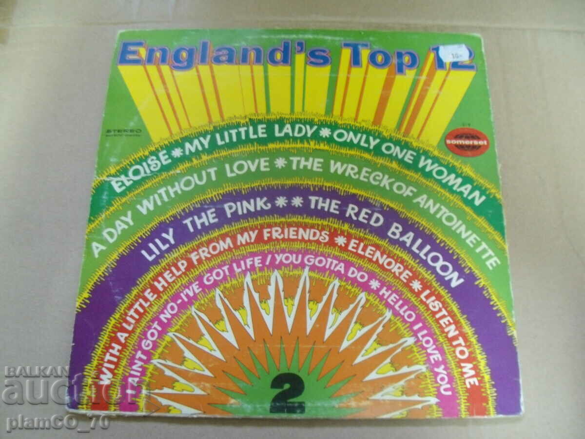 Auction #*7023 Old Gramophone Record - England"s Top 12 - Somerset Auction #*7023 Old Gramophone Record - England"s Top 12 - Somerset